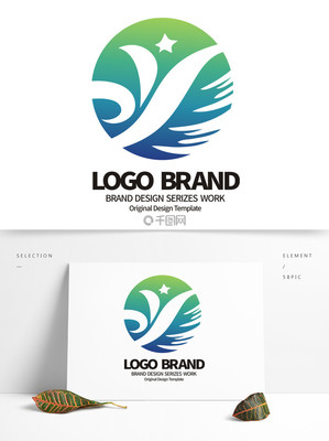 創(chuàng)意藍綠飛鳥Y字母旅游LOGO標志設計